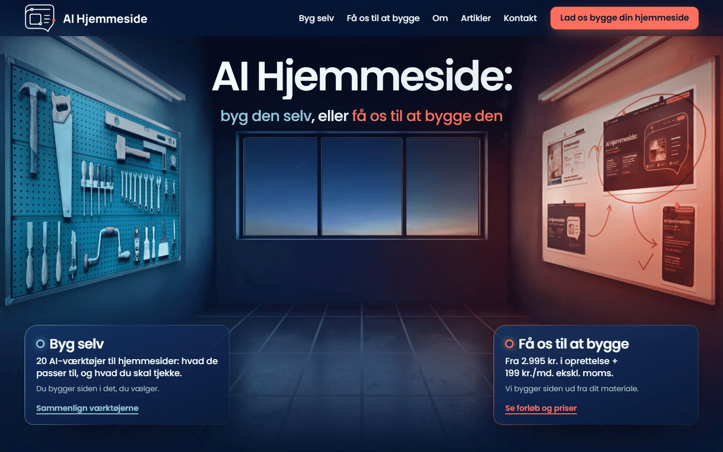 aihjemmeside.dk på en computerskærm, 1440 pixel bred.